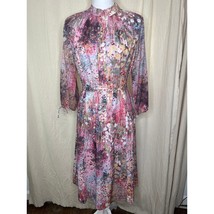 Vintage 1970s Lorac Original Lady Carol Rainbow Boho Peasant Floral Dress L - $60.00