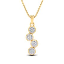 SwaraEcom 14K Yellow Gold Plated Round Cut AAA Cubic Zirconia Circle Journey Pen - £39.27 GBP