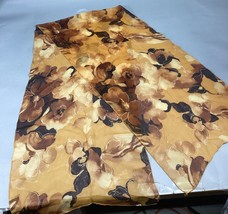 100% Silk Yellow Sheer Floral Scarf - 60x15” - $14.85