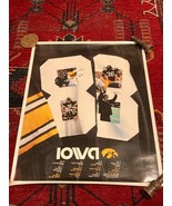 VTG IOWA HAWKEYES 1983 FOOTBALL SCHEDULE POSTER HAYDEN FRY - £31.12 GBP