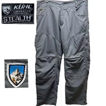 KUHL Liberator Convertible Pants 36x30 Mens Gray Stealth Hiking Shorts N... - $33.54