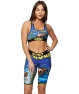 PSD Women&#39;s Bike Short &amp; Sports bra  (Blue/Drr Gin&amp; Juice Biker, XS) SET - $34.65
