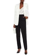 Helmut Lang Silk-Satin &amp; Wool Twill Straight Leg Pants sz 0 - €60,09 EUR