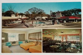 Palms Congress Inn &amp; Restaurant Old Cars St Augustine FL UNP Postcard c1960s - £4.71 GBP