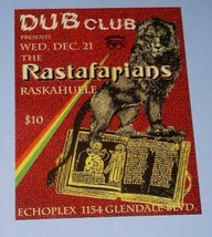 The Rastafarians Concert Promo Card Vintage 2011 Echoplex Glendale Calif... - $19.99