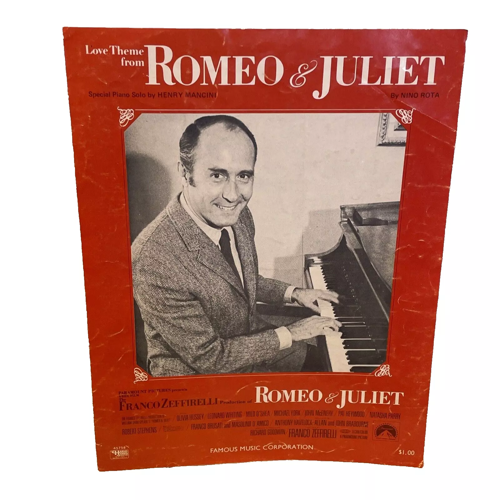 Love Theme from &quot;Romeo and Juliet&quot; (sheet music) - $5.00