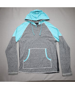 Broken Threads Womens Hoodie Size Large Gray Blue Color block Athletic J... - £13.16 GBP