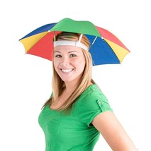 Umbrella Hat Cap -Rain Sun Shade Sports Beach Fishing Kids Adults Hands Free - £7.03 GBP
