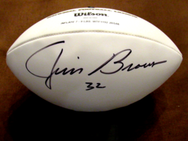 JIM BROWN # 32 CLEVELAND BROWNS HOF SIGNED AUTO WILSON NFL FOOTBALL JSA ... - $692.99