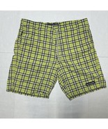 Abercrombie &amp; Fitch Men&#39;s Swim Trunks Size Medium Green Plaid No Lining - $359.81 MXN