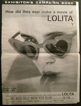 Stanley Kubrick:Dir:Sue Lyon,James Mason (Lolita) ORIG,1962 Movie Pressbook - £155.69 GBP