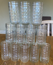 12X Ball Quilted Crystal 12oz glass Jelly Jars Canning Mason - €68,22 EUR