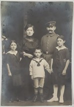WW1 German Imperial Army Prussian Crown Soldier and Family Portrait Postcard D25 - £15.59 GBP