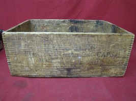 Antique Wooden Dovetail Box Hercules Electric Blasting Caps - £39.56 GBP