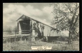 Vintage Postcard RPPC Real Photo Locust Creek Covered Bridge Laclede Missouri - £7.90 GBP