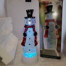 Kirkland’s LED Snowman Water Globe Winter Christmas Glitter Light Snow Flake  - £46.70 GBP