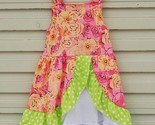 NEW Boutique Floral Coral Pink Sleeveless Girls Ruffle Dress - $12.99