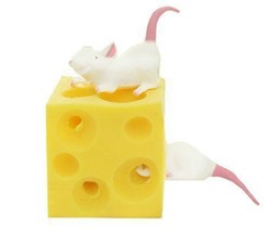 Stretchy mice and cheese sensory fidget Autism ADHD therapeutic play toy - £9.74 GBP