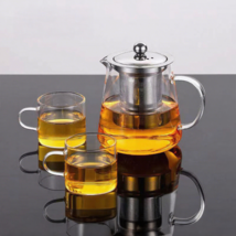 18.6 OZ Glass Teapot Borosilicate Clear Tea Kettle with Remove and 2 pcs... - $18.47