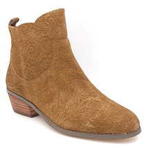 Yellow Box Women Western Ankle Bootie Emboss 40470 Size US 8.5M Chestnut Floral - £25.96 GBP