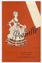 Pernille Restaurant Menu 6th &amp; San Carlos Carmel by the Sea California 1950&#39;s - £66.39 GBP