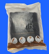 Daily Concepts Daily Hair Wrap Towel In Black New In Package - $14.84