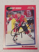 Jeremy Roenick Chicago Blackhawks 1991 Score Autograph Card #220 READ DESCRIP - £6.22 GBP