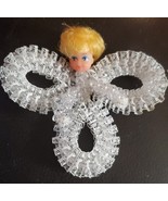 Vintage Handmade Beaded Pixie Angel Christmas Ornament 1960s 1970s 5&quot;  - €13,71 EUR