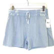 Splendid Womens size M Shorts Mineral Wash Pull On Drawstring Elastic Waist Blue - £24.73 GBP