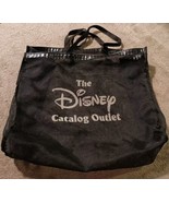 DISNEY CATALOG OUTLET RETAIL STORE BLACK VINYL &amp; NYLON MESH SHOPPING BAG... - $12.86