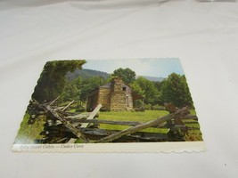 Vintage John Oliver Cabin Cades Cove Great Smoky Mountains Postcard 33155 - £14.07 GBP