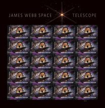 USPS James Webb Telescope STAMP SHEET 20 Forever Stamp Sheet - £9.82 GBP