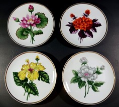 Set of 4 Ucagco China Floral Flower Dessert Plates Made in Occupied Japan - £44.44 GBP