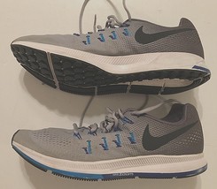 NIKE 2016 Men’s Air Zoom Pegasus 33 831352-004 Blue Gray Running Shoes 12.5 - £27.42 GBP
