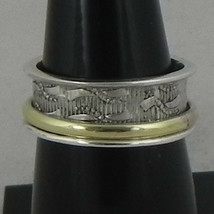 925 Sterling Silver Boho Design Sz 2-14 Gold/Rose Gold Plated Ring Women RSV1403 - £24.27 GBP+