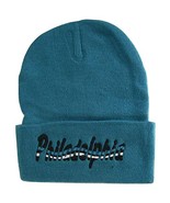 Philadelphia Adult Size Wavy Script Winter Knit Beanie Hat (Green) - £11.95 GBP