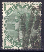 ZAYIX Great Britain 78 Used Queen Victoria 1/2p deep green 040423S41 - £9.52 GBP