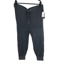 Black Tape Womens Sweater Pants Joggers Ribbed Drawstring Black 2X - £14.62 GBP