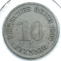 1900 G German Empire 10 Pfennig Coin - $8.90