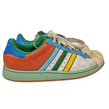 Vintage Adidas Superstar Multicolor Leather Sneakers Women Sz 7  - $42.77