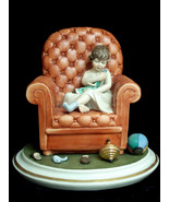 Sandro Maggioni Capodimonte Porcelain Girl in Chair - Made in Italy - £97.95 GBP