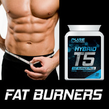 Pure Nutrition T5 Hybrid Fat Burner Pill – Get Big Cut Muscles Tablet Ripped - £22.81 GBP