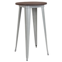 24RD Silver Metal Bar Table CH-51080-40M1-SIL-GG - $168.95