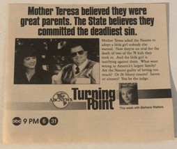 Turning Point Print Ad Barbara Walters Mother Teresa TPA19 - £4.63 GBP