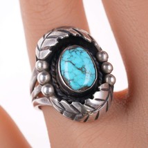 sz8.5 Vintage Native American sterling and turquoise ring - $123.75