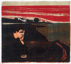 Edvard Munch - Evening Melancholy repro Oil Painting Giclee Print Canvas - £6.86 GBP+
