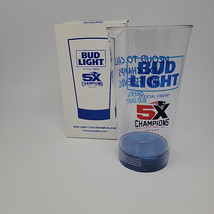 New England Patriots 5X Super Bowl champs Bud Light touchdown glass w/ Box 2017 - $28.04