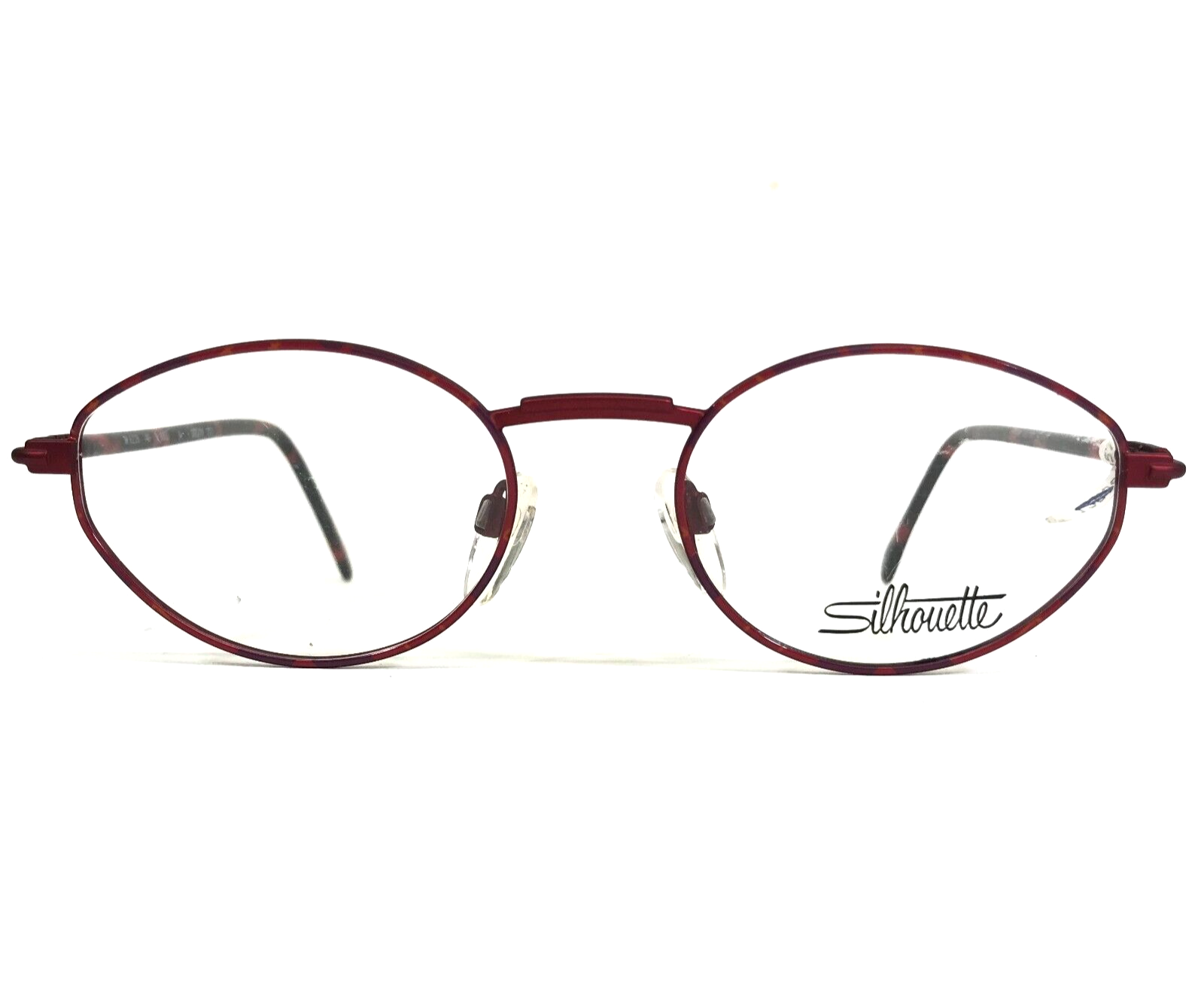 Primary image for Silhouette Eyeglasses Frames M 6228 /40 V6053 Black Matte Red Round 52-19-135