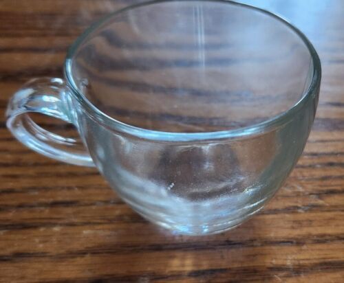 Vintage Clear Glass Punch Cup Unmarked Unknown Maker - $4.99