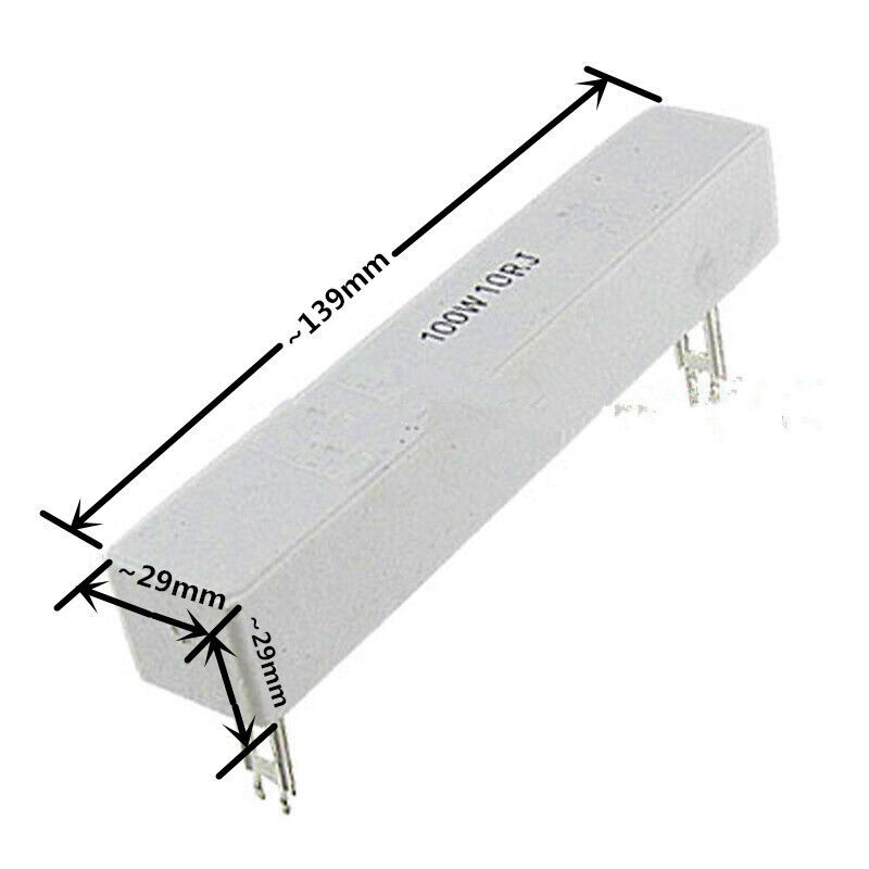 100W Vertical Cement Ceramic Resistor ± 5%, Series Resistance Values 0.1... - $5.85+
